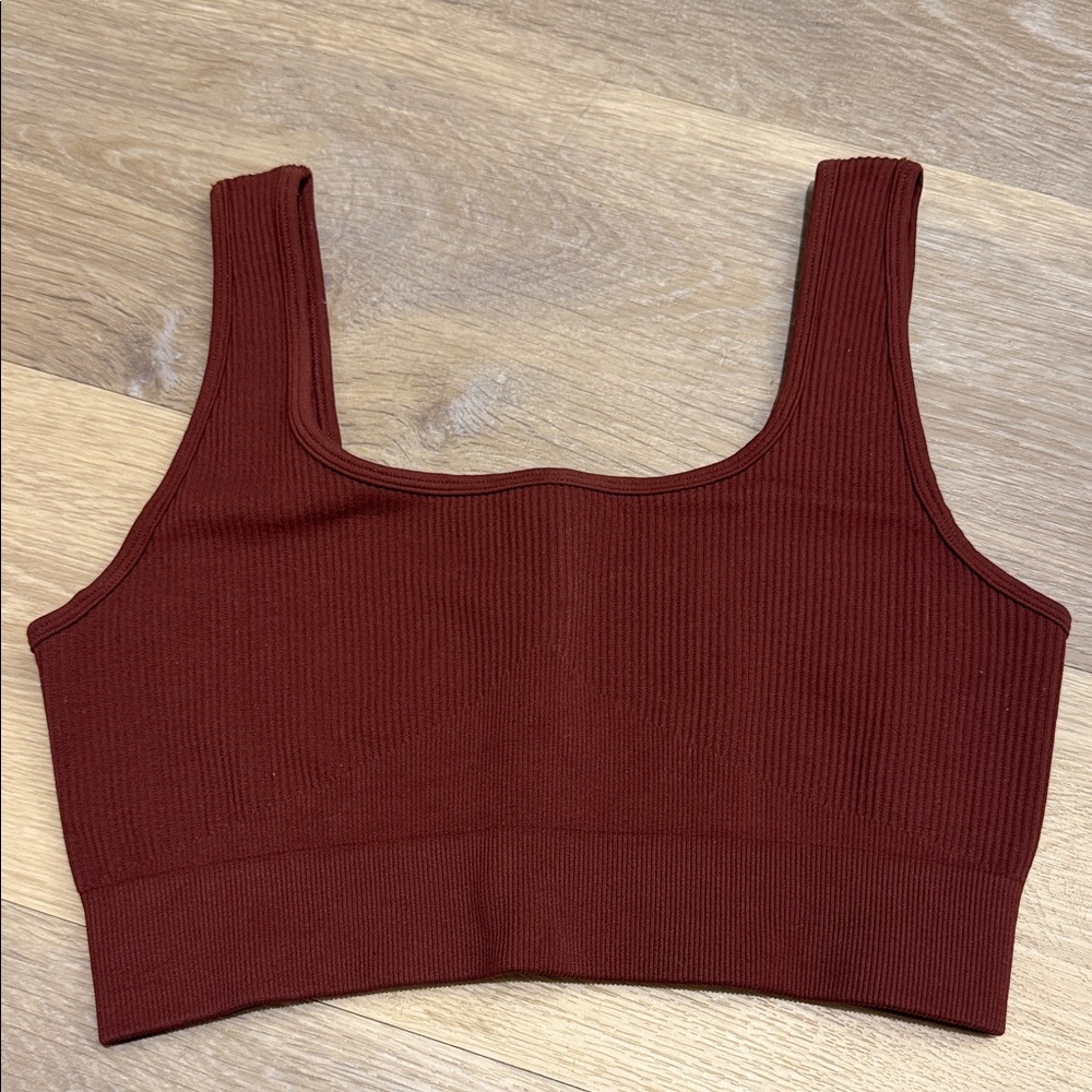 OQQ AMAZON ribbed seamless thick sports bra